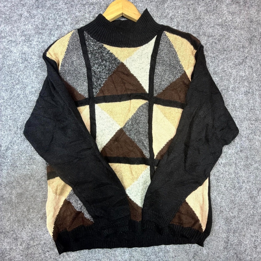 Vintage Lise J Sweater Womens‎ Large Abstract Artsy 80s Statement Indie Sleaze